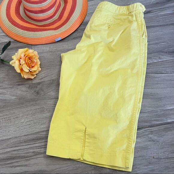 IZOD XFG yellow wide leg cropped pants size 12 - Picture 2 of 7